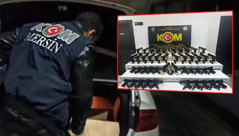 Mersin'de Şaşırtan Dönüşüm: Bir Otomobil Deposu Yerine Silah Ele Geçirildi!